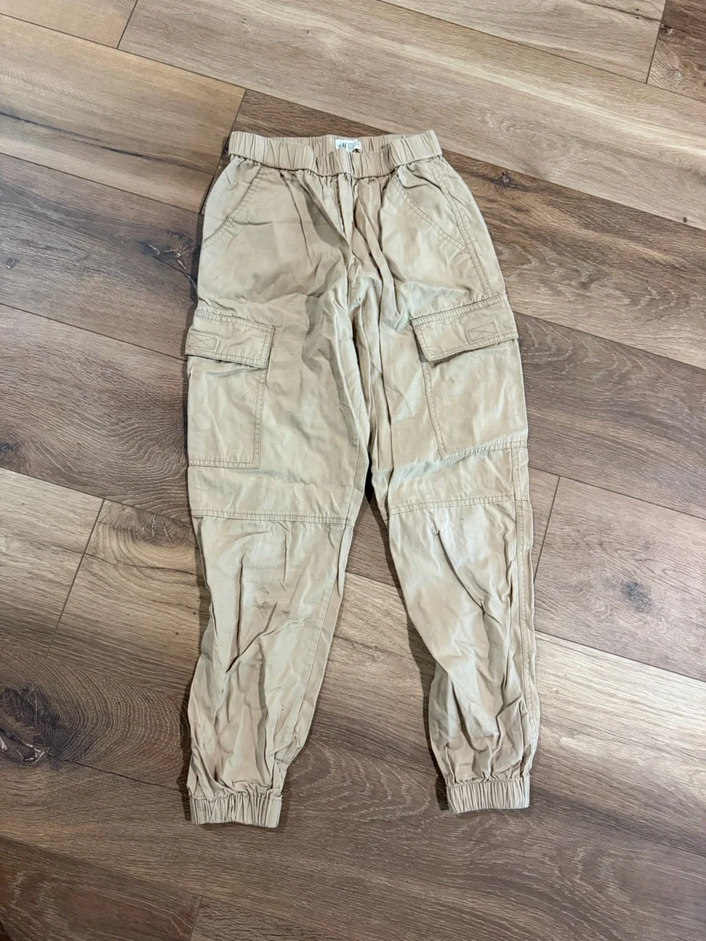 H&M Tan Cargo Jogger Pants